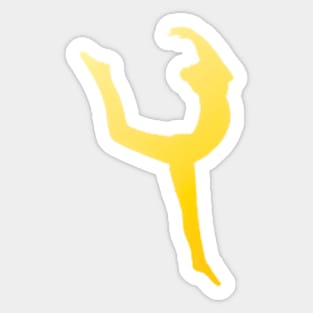 An athlete doing a ring jump Sticker